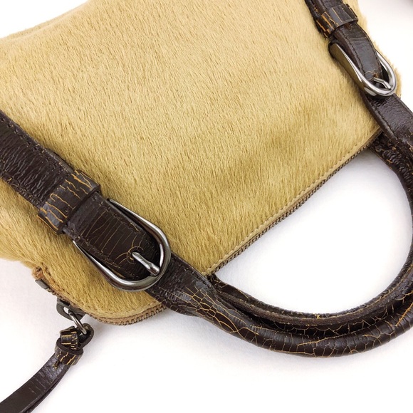 ⭐️ MIU MIU Calf Hair Mini Satchel Bag Tan - Picture 3 of 7